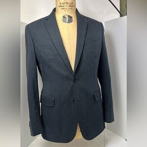 Banana republic blazer two button, beautiful indigo blue hundred percent cotton